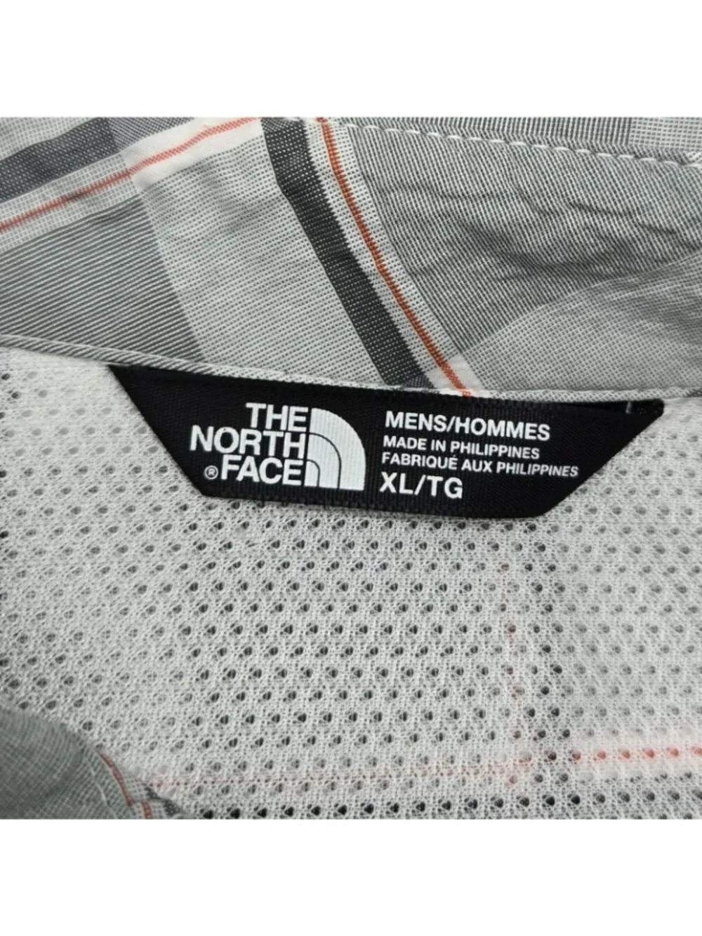 North Face Shirt Mens XL Plaid Button Down Long Sleeve Vented Outdoor Hiking